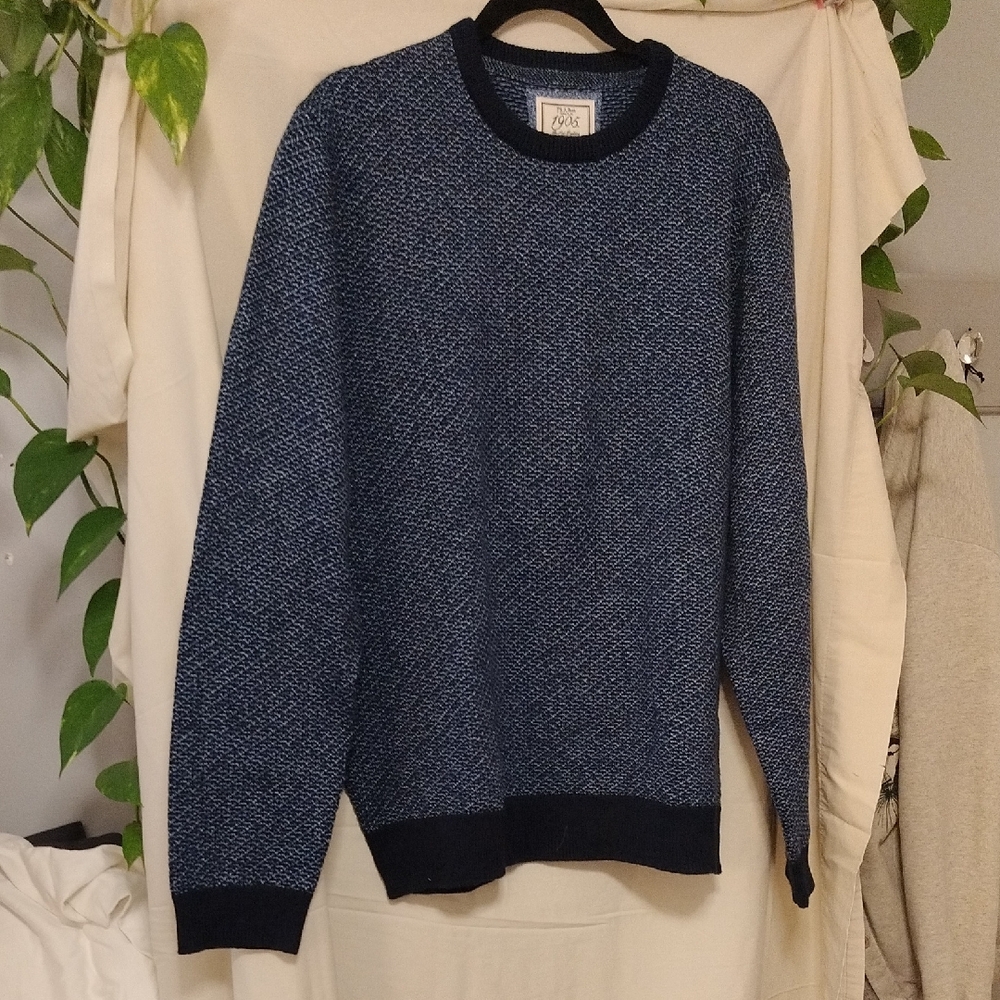Jos. A. Bank Blue and Black Crewneck Sweater